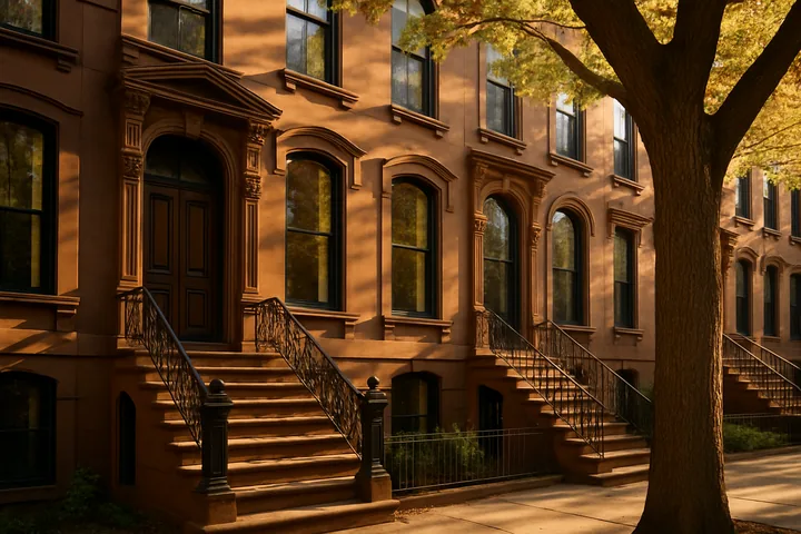 Illustrative Park Slope Brooklyn brownstone